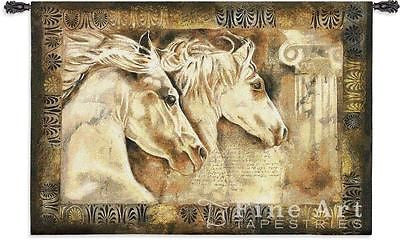 53x36 Messengers of Spirit White Horses Tapestry Wall Hanging