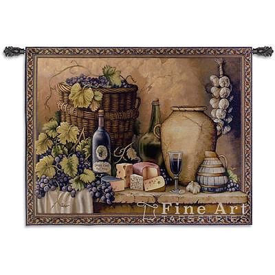 52x40 WINE TASTING Grapes Tapestry Wall Hanging