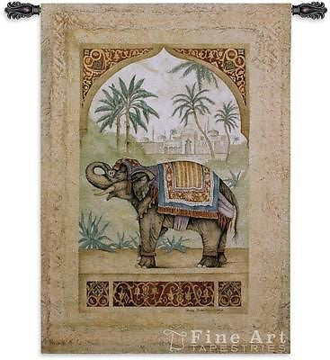 52x36 OLD WORLD ELEPHANT II Tapestry Wall Hanging