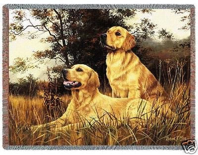 70x53 GOLDEN RETRIEVER Dog Tapestry Throw Blanket