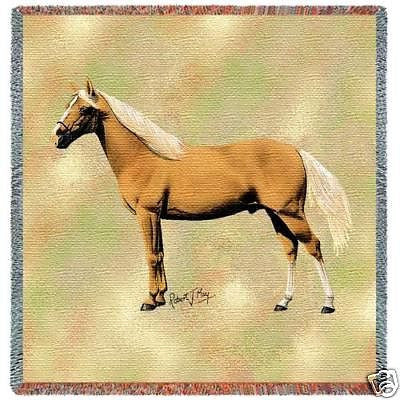 54x54 PALOMINO HORSE Tapestry Throw Blanket