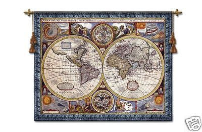 37x45 Map of the World Wall Hanging