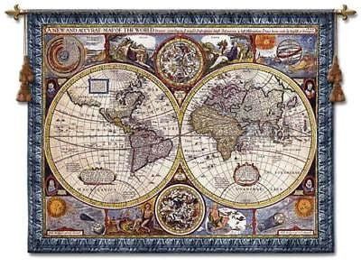 53x67 Map of the World Tapestry Wall Hanging