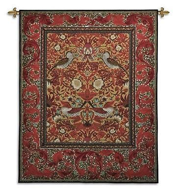 53x65 STRAWBERRY THIEF William Morris Birds Tapestry Wall Hanging