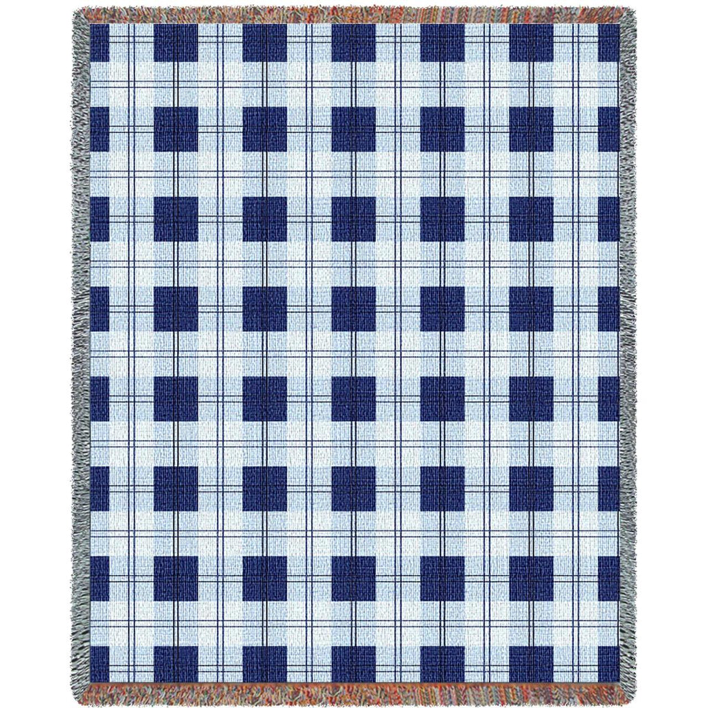 70x53 BLUEBERRY Plaid Throw Blanket