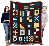 Nautical Flags Tapestry Throw Blanket