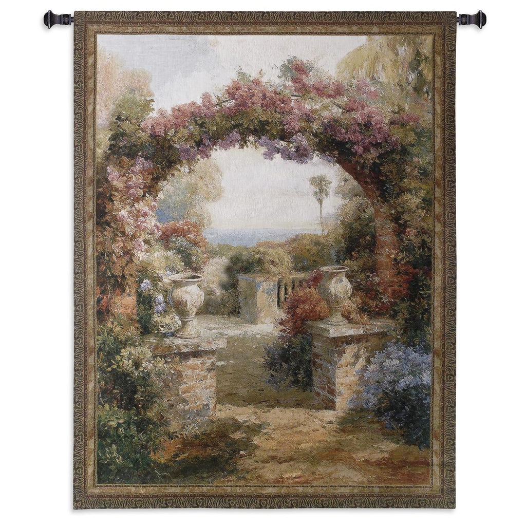 42x53 ARCH WALL Seaside Floral Tapestry Wall Hanging