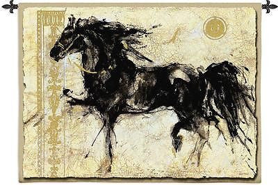 black horse tapestry wall hanging