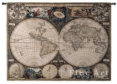 53x38 Old World Map Wall Hanging