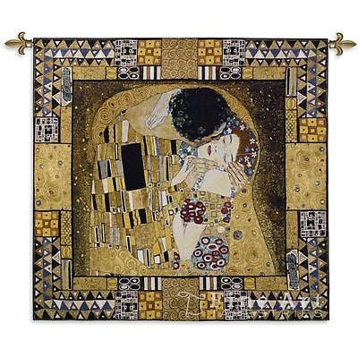 55x63 THE KISS CAPTURED Gustav Klimt Tapestry Wall Hanging