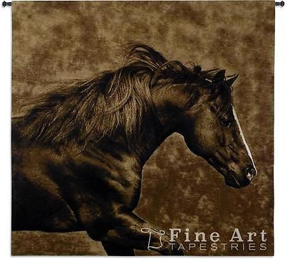 brown horse tapestry wall hanging