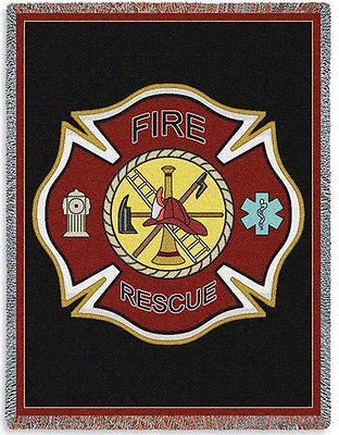 70x54 FIREFIGHTER SHIELD Throw Blanket