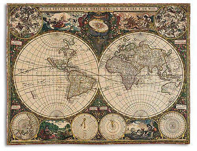 70x54 Old World Map Throw Blanket
