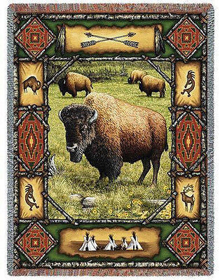 70x53 BUFFALO Lodge Throw Blanket