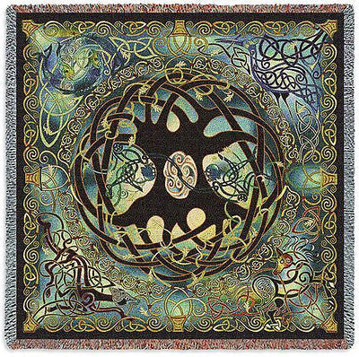 53x53 CELTIC TREE OF LIFE Tapestry Throw Blanket