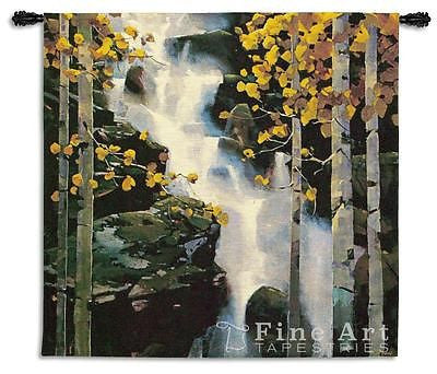 53x53 WATERFALL Trees Tapestry Wall Hanging