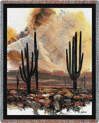 70x54 SONORAN SENTINELS Cactus Throw Blanket