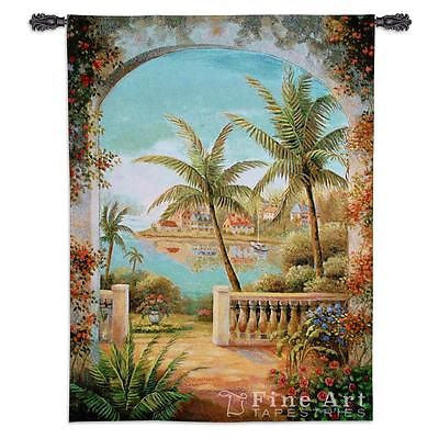 40x54 TROPICAL TERRACE II Tapestry Wall Hanging