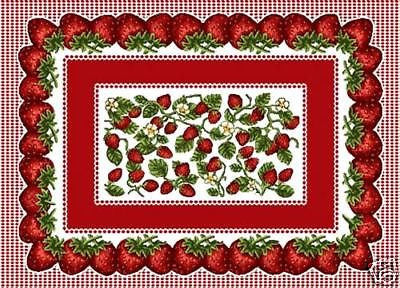 4 Pc Set STRAWBERRY Festival Placemat