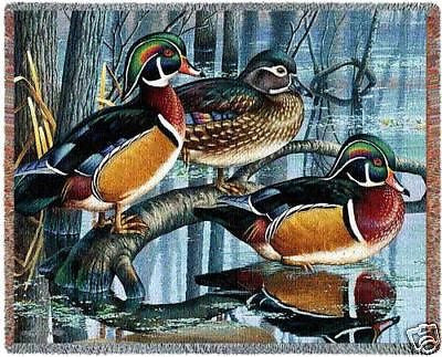 70x53 WOOD DUCK Throw Blanket