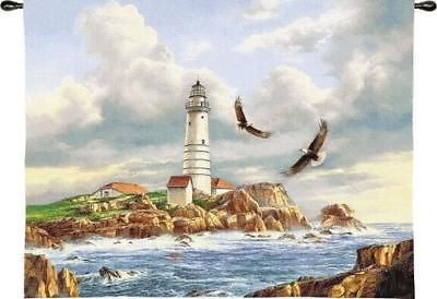 41x52 BOSTON LIGHTHOUSE Tapestry Wall Hanging