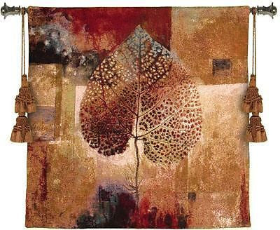 35x35 Abstract AUTUMN Fall Leaf Tapestry Wall Hanging