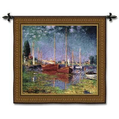53x50 ARGENTEUIL Boats Tapestry Wall Hanging