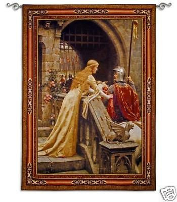 53x76 GODSPEED Knight Medieval Tapestry Wall Hanging