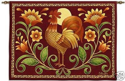 34x26 SUNRISE ROOSTER Wall Hanging