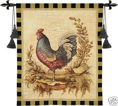 35x40 Morning ROOSTER Tapestry Wall Hanging