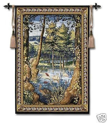 40x53 VERDURE w/ ANIMALS Tapestry Wall Hanging