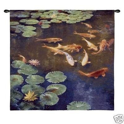 52x50 INCLINATIONS Koi Fish Tapestry Wall Hanging