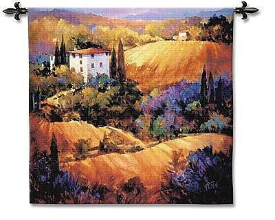 53x53 EVENING GLOW European Landscape Tapestry Wall Hanging