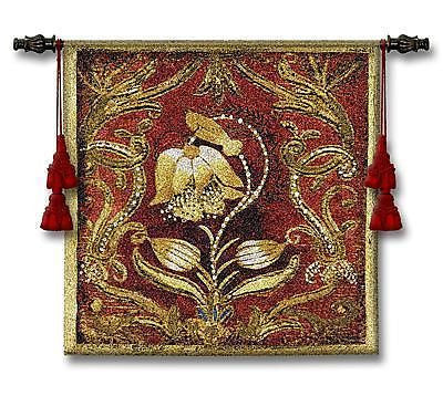 26x26 BEL TESORO I Floral Tapestry Wall Hanging