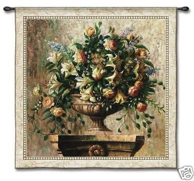 53x53 SONATA Rose Floral Tapestry Wall Hanging