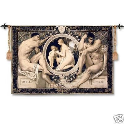 53x44 Gustav Klimt IDYLLE Tapestry Wall Hanging