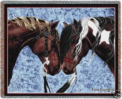 70x54 HORSE Southwest Throw Blanket