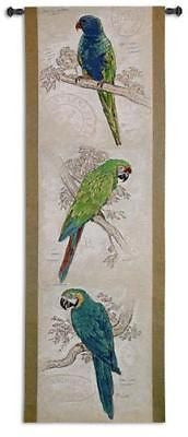 68x22 Tropical Birds Parrot Macaw Tapestry Wall Hanging
