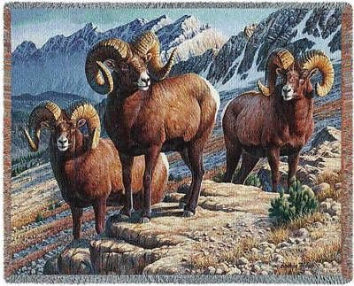 70x53 MOUNTAIN RAM Throw Blanket