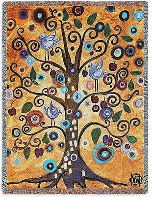 72x54 TREE OF LIFE Contemporary Throw Blanket