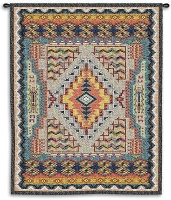 53x41 SOUTHWEST TURQUOISE Geometric Tapestry Wall Hanging