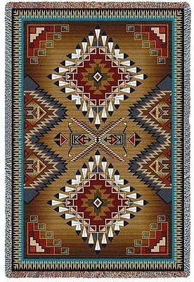90x60 Large BRAZOS SOUTHWEST Tapestry Afghan Throw Blanket