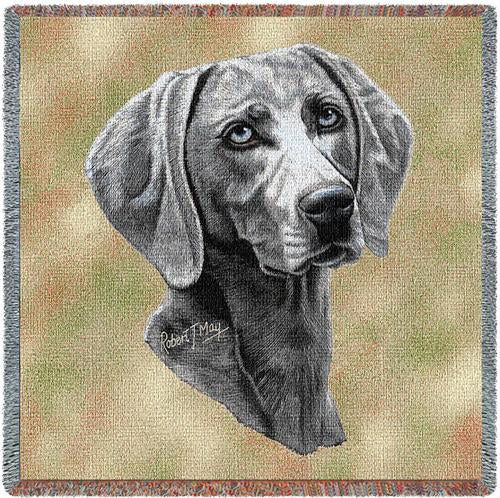 54x54 WEIMARANER Dog Tapestry Throw Blanket