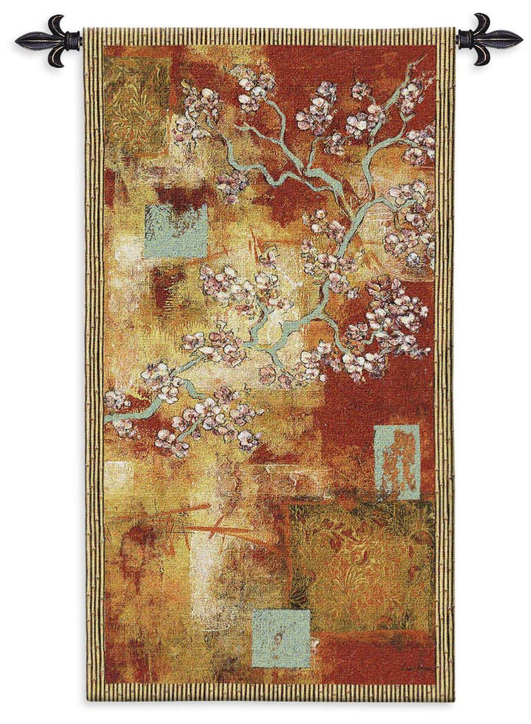 53x30 Damask Blossom Floral Asian Tapestry Wall Hanging