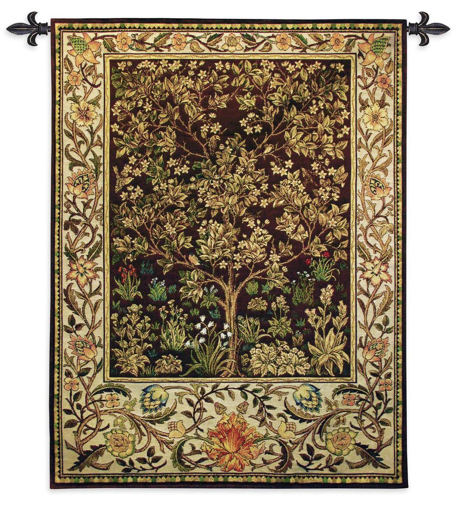 53x77 Tree of Life Umber Tapestry Wall Hanging