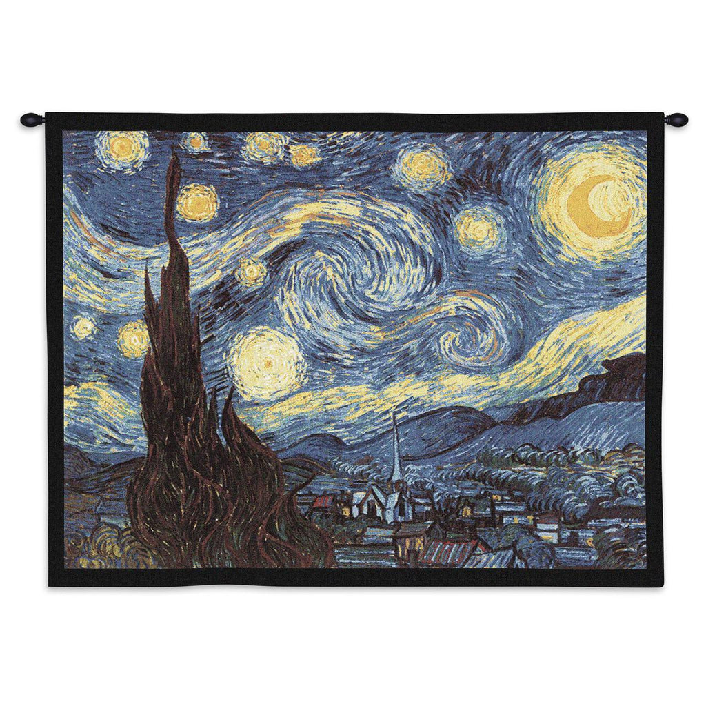 thumbnail image 2 of Hippie Van Gogh Starry Night Tapestry - Large 53.1x59 Inch Wall Hanging - Blue Art Print 2 of 6