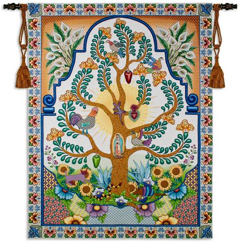 68x52 Arboles de la Vida Tree Of Life Latin Tapestry Wall Hanging