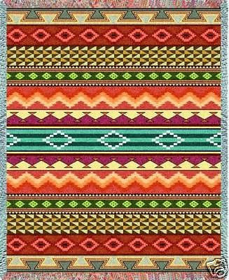 72x54 Southwest Western Striped Tapestry Throw Blanket